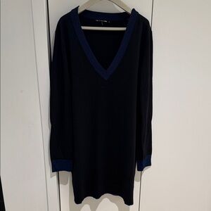 Rag & Bone Black Sweater with Blue Accents